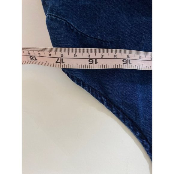 Chelsea & Violet Blue Chambray Sleeveless Lyocell Top‎ with ties at Shoul… - Picture 11 of 11